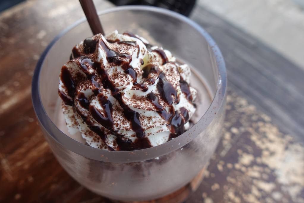 Chocolate Frappe at Amphawa-Sri Cafe in Amphawa, Thailand.