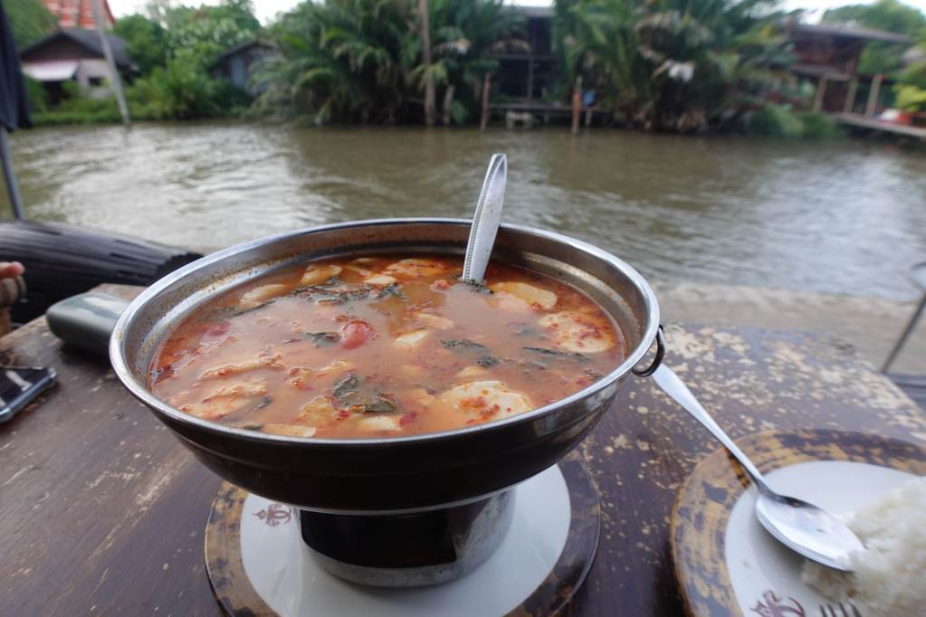 Thai Soup at Amphawa-Sri Cafe in Amphawa, Thailand.