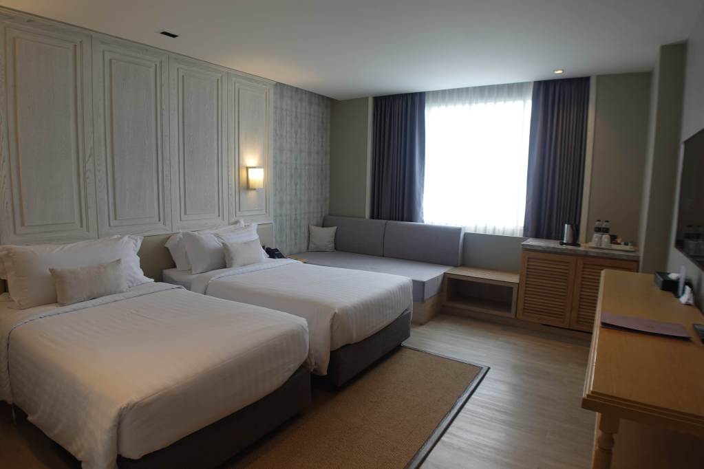 Twin room at Health Land Resort & Spa, Pattaya in Thailand.