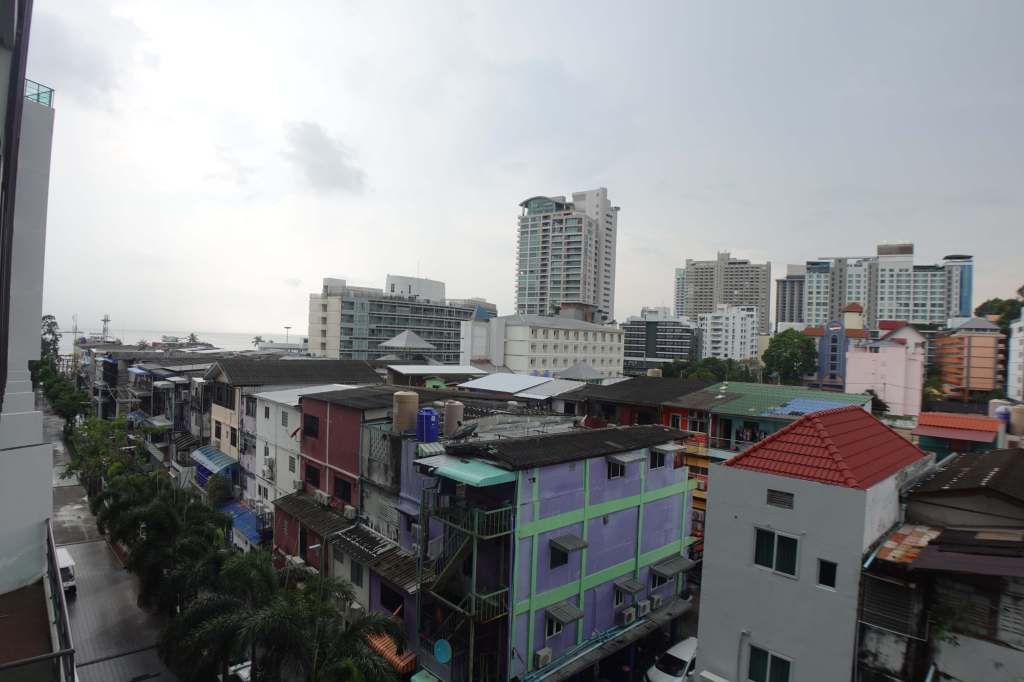 View from room at Pattaya Discovery Beach Hotel in Thailand.