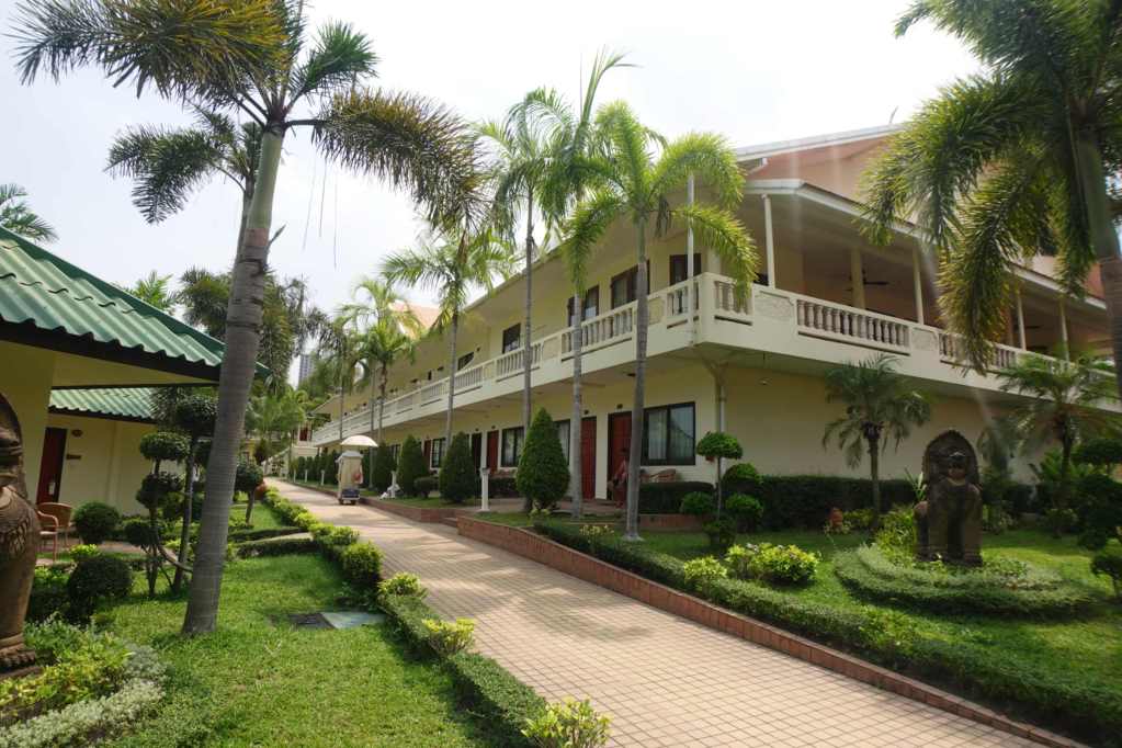 Tropical grounds at Thai Garden Resort in Pattaya, Thailand.