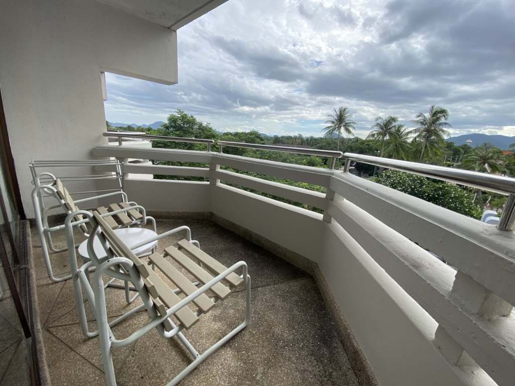 Room balcony at The Regent Cha-am Beach Resort, Cha-am, in Thailand.