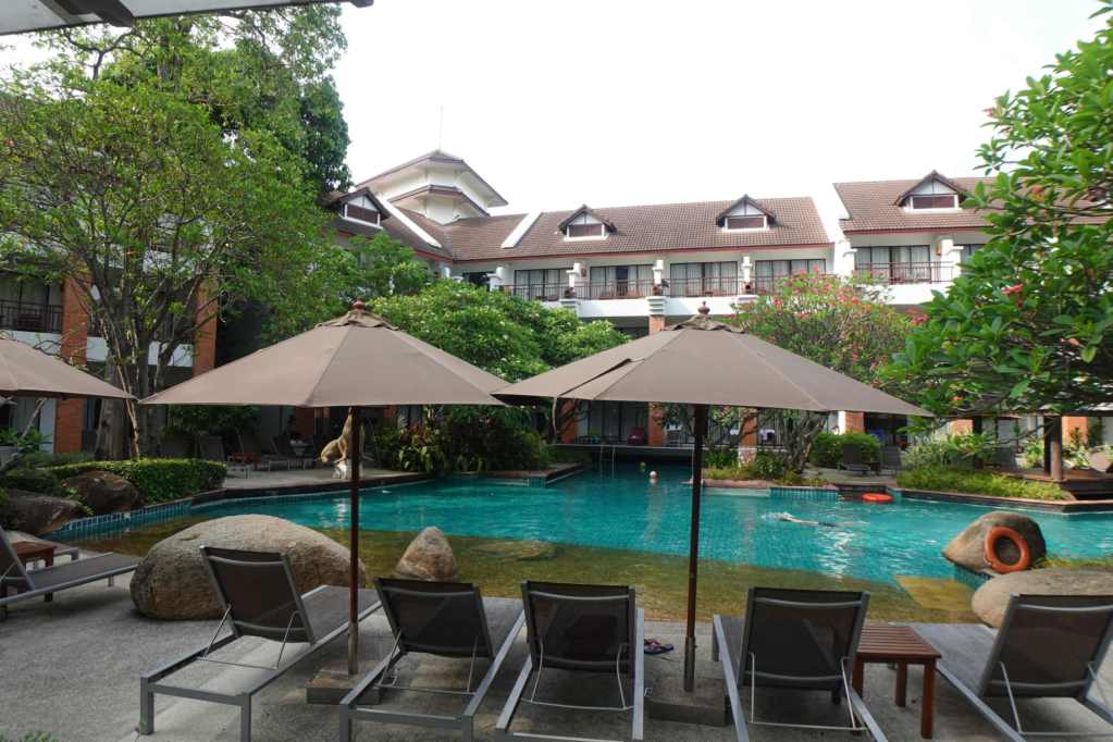Pool at Woodlands Hotel & Resort in Pattaya, Thailand.