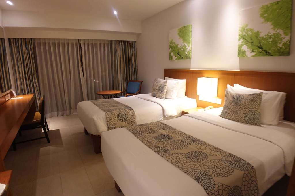 Twin room at Woodlands Hotel & Resort in Pattaya, Thailand.
