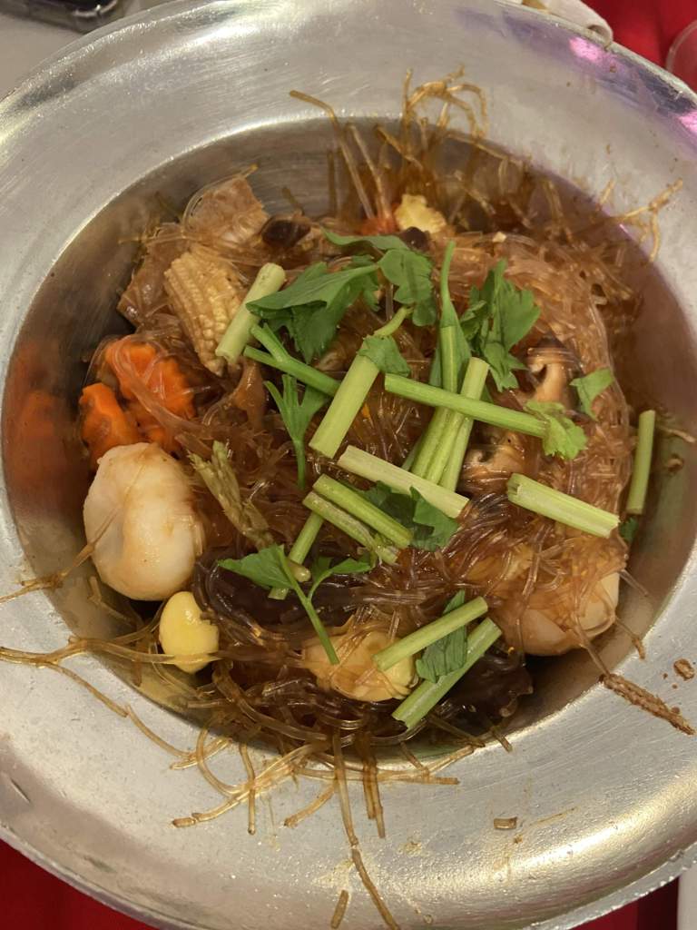 Noodle Casserole at Five Star J Vegan & Vegetarian Restaurant in Pattaya, Thailand.