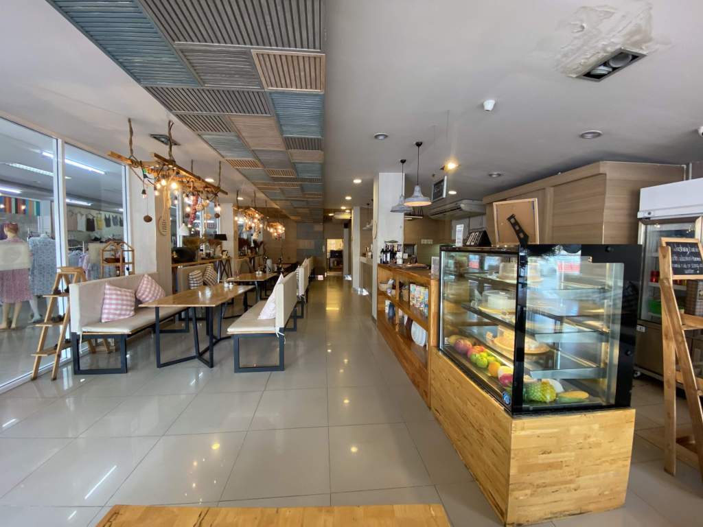Interior of Hua Hin Vegan Cafe & Wine in Thailand.