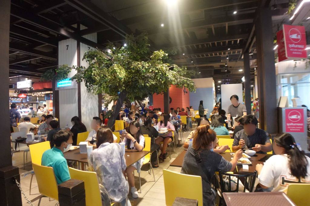 Food court at Terminal 21 in Pattaya, Thailand.