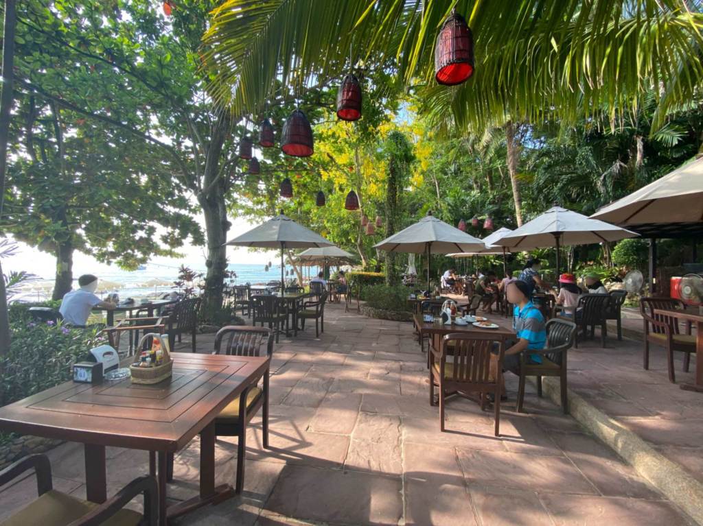 Sea view from Samed Villa Resort restaurant in Ko Samet in Thailand.