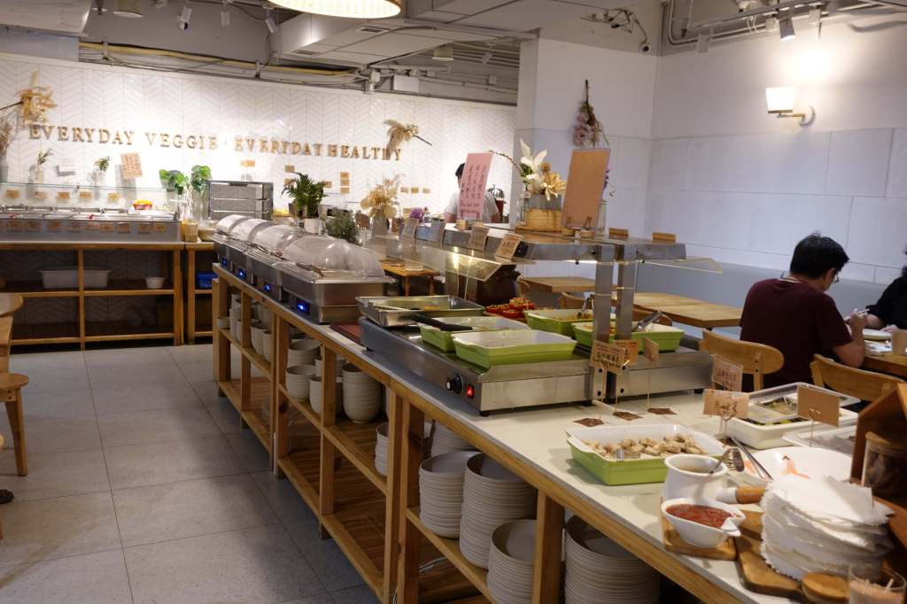 Rear of Everyday vegetarian restaurant in Hong Kong.