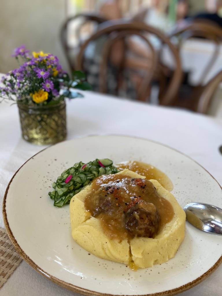 Kina Meatball at Kina Kind Cuisine vegan restaurant in Pattaya in Thailand.