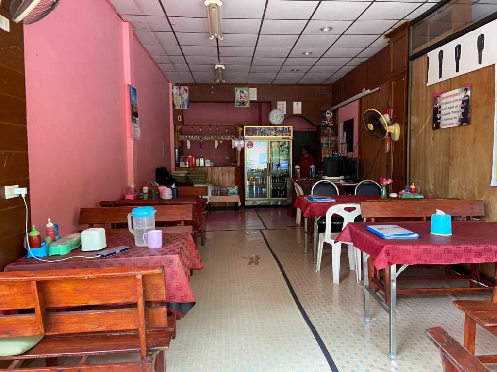 Interior of Tajmahal Restaurant in Cha-am, Thailand.