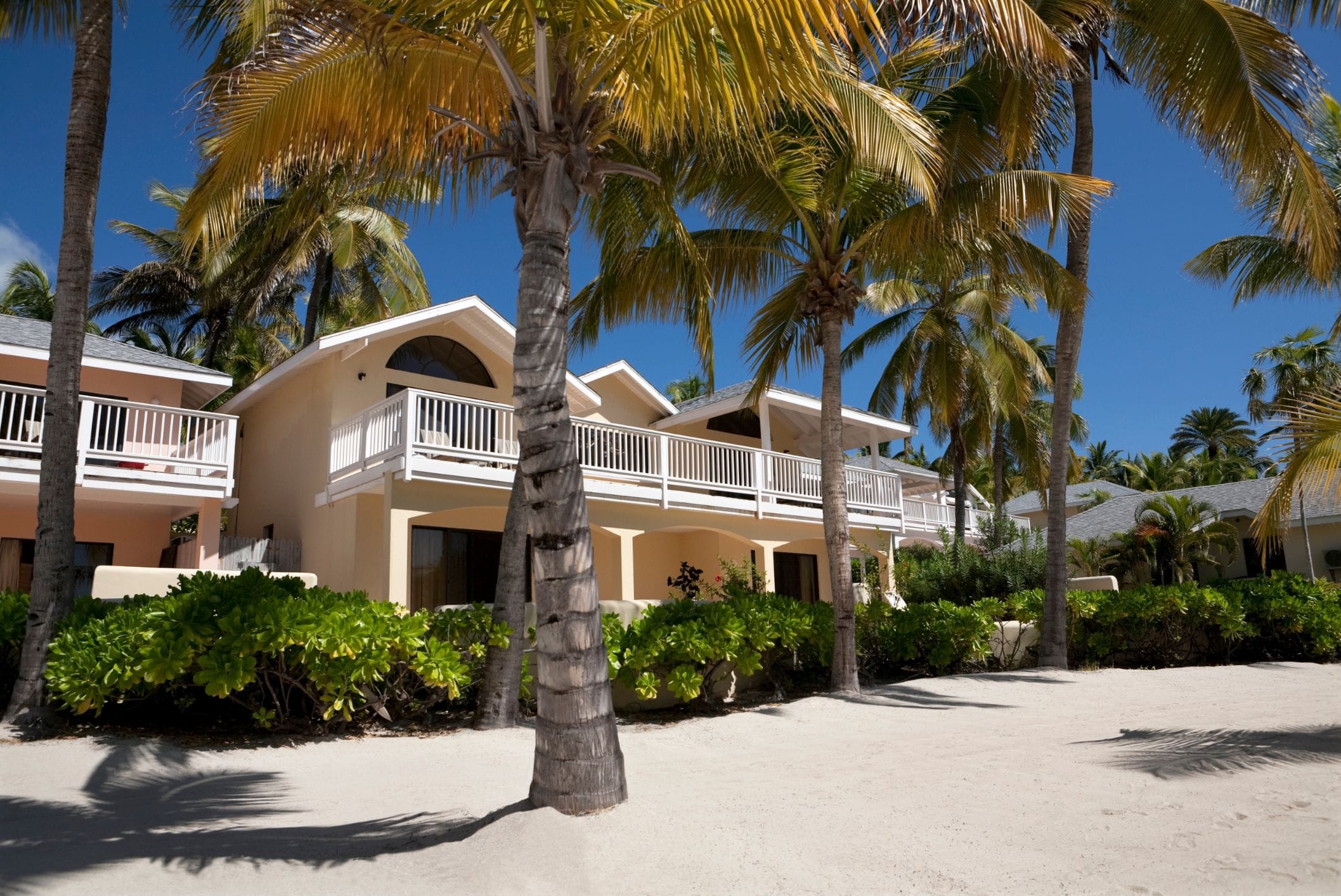 Beachfront houses.