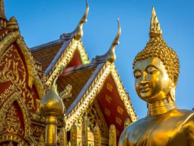 A Thai temple.