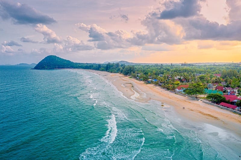 Beach in Chumphon, Thailand.