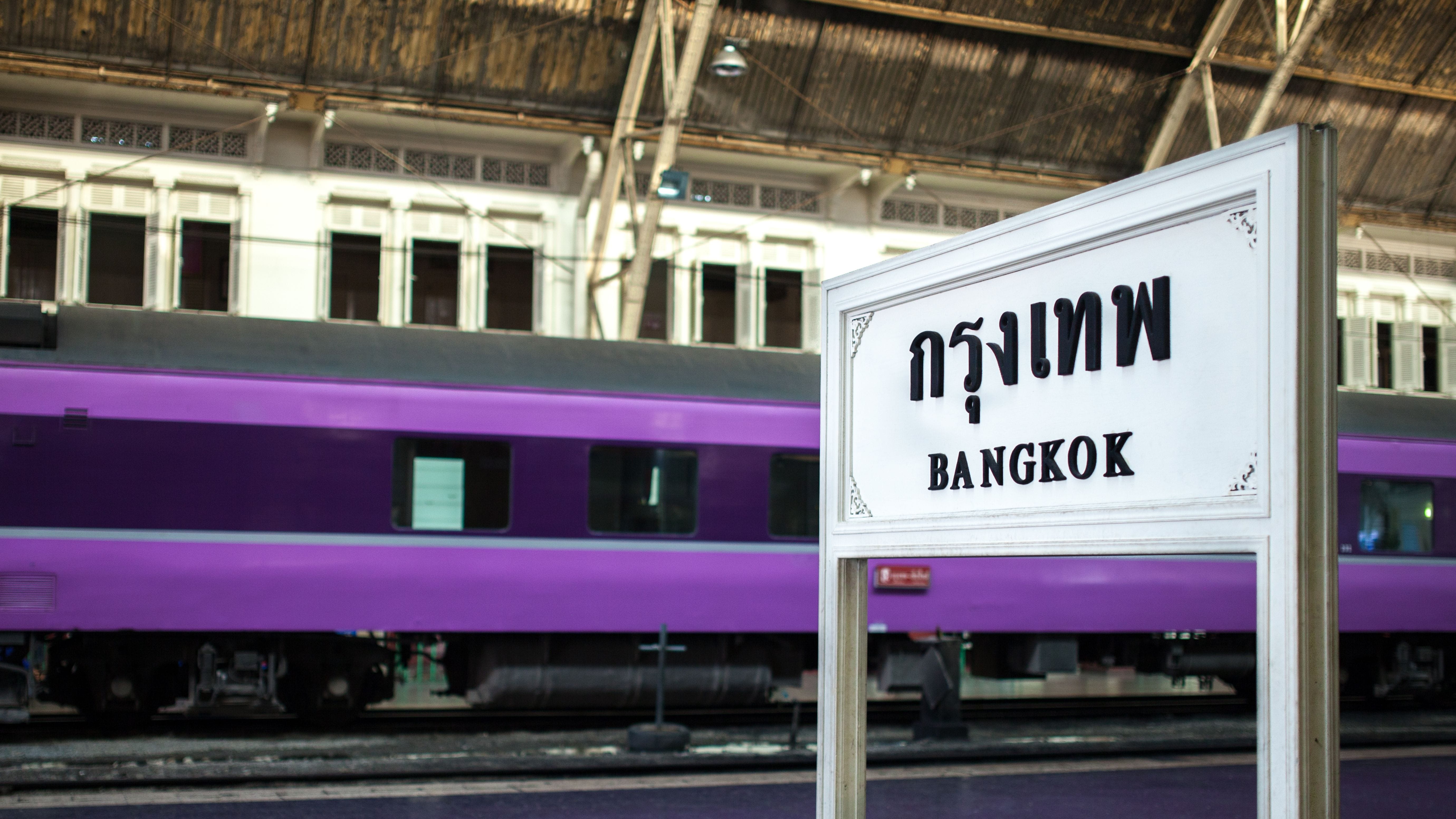 Train at Bangkok station.