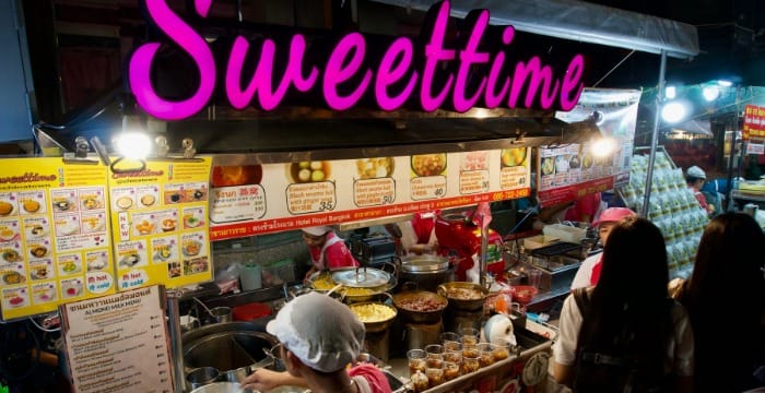 Street food in Yaowarat, Bangkok.