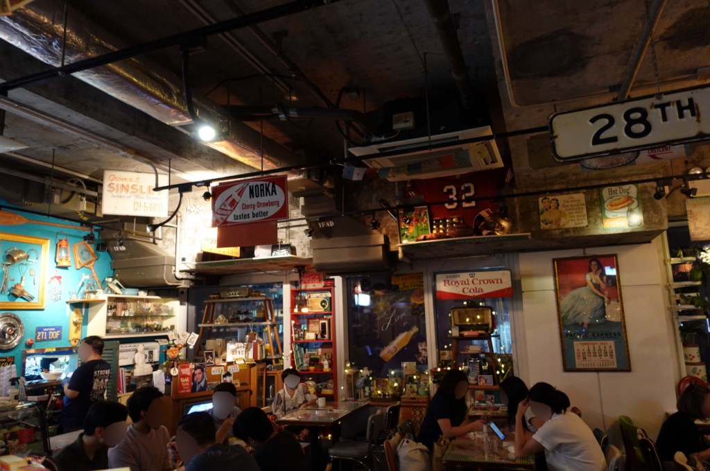 Interior of Veggie4Love vegetarian and vegan restaurant in Hong Kong.