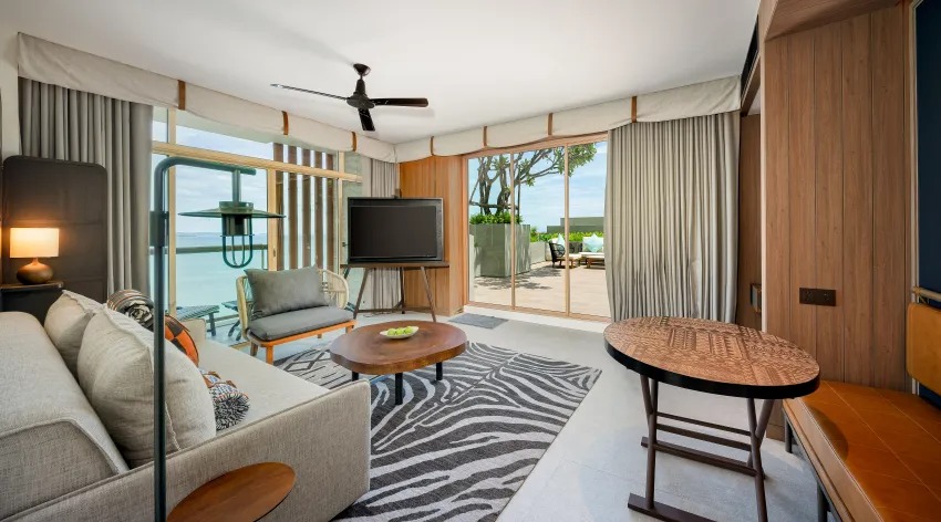 Interior view of room at Centara Grand Mirage Beach Resort, Pattaya in Thailand.