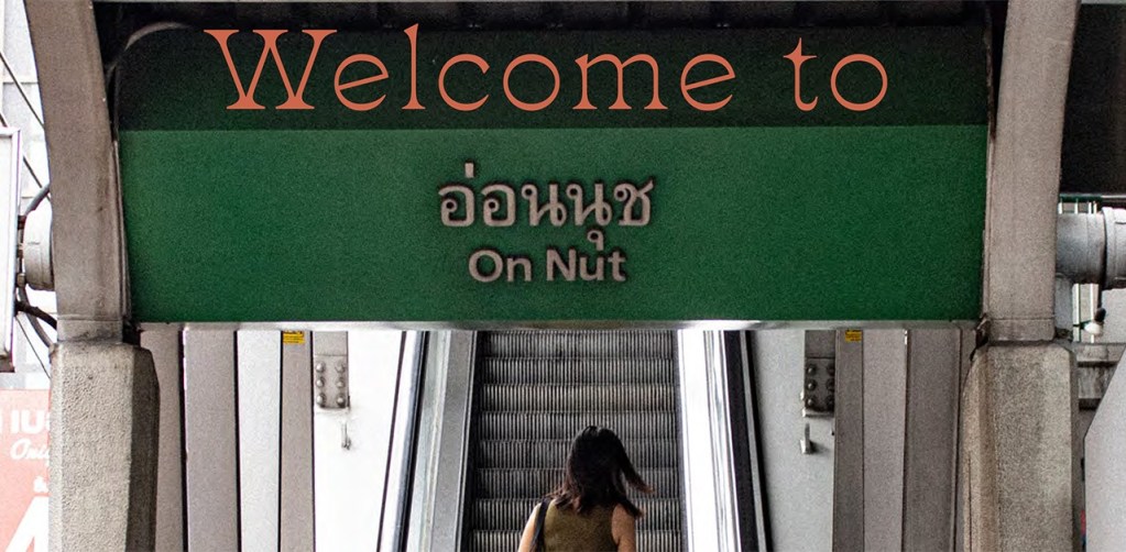 Entrance to On Nut BTS Station in Bangkok.