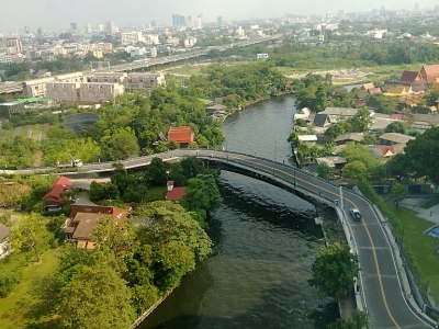 Aerial view of Phra Khanong, Bangkok.