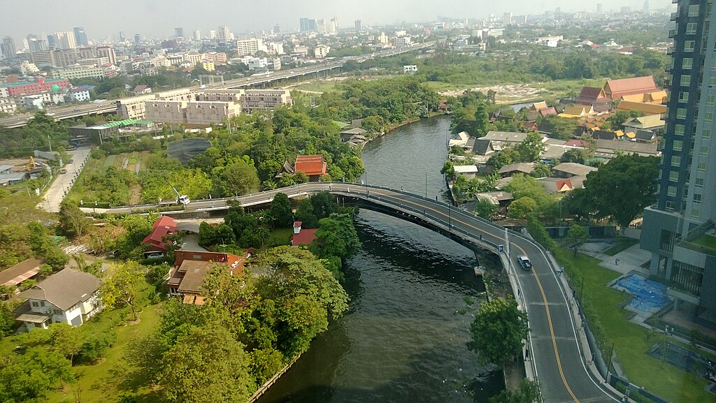 Aerial view of Phra Khanong, Bangkok.