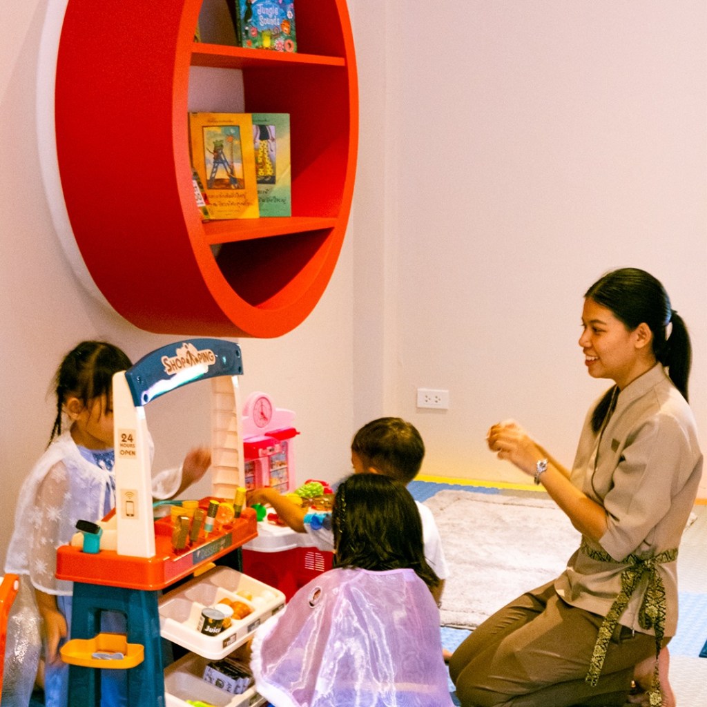 Children at play at the kids' club at The Ritz-Carlton, Koh Samui in Thailand.
