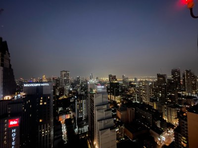 Bangkok skyline from EmQuartier in Phrom Phong, Bangkok.