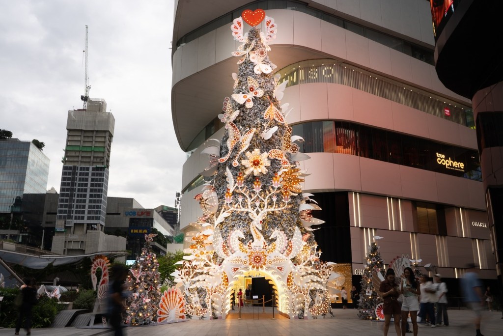 Christmas tree outside EmQuartier in Bangkok.