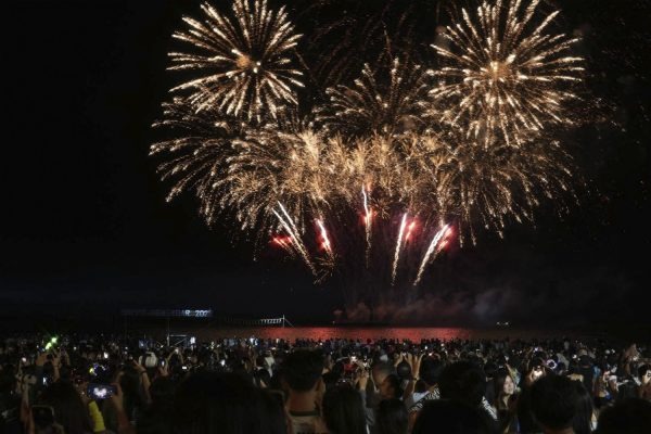 New Year countdown in Hua Hin, Thailand.