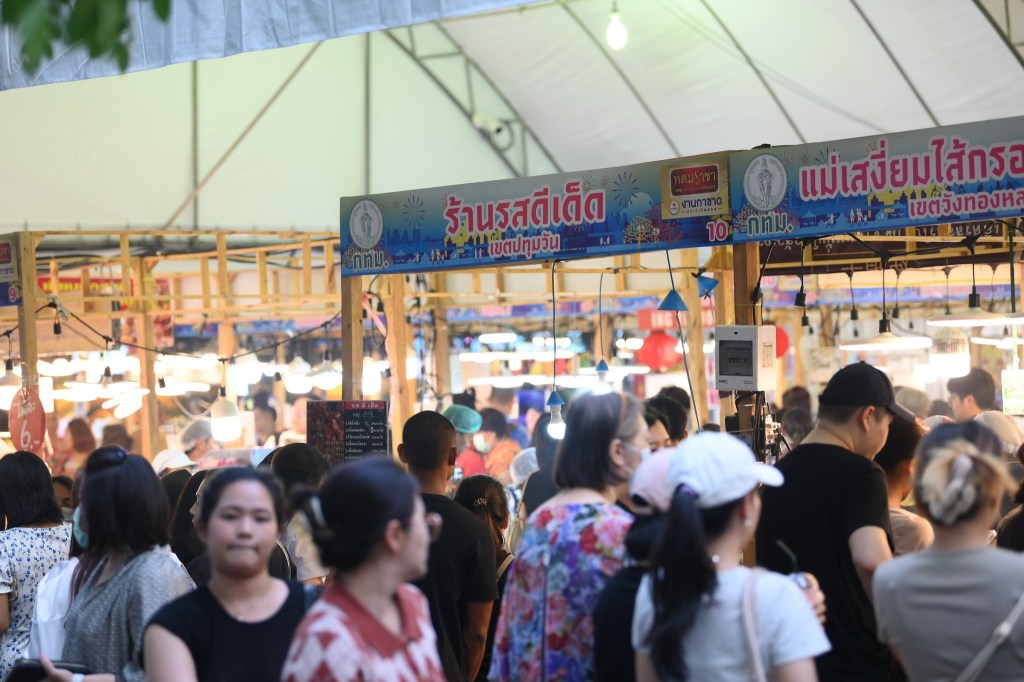 Stalls at the Thai Red Cross Fair.