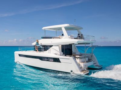 Yacht going along.