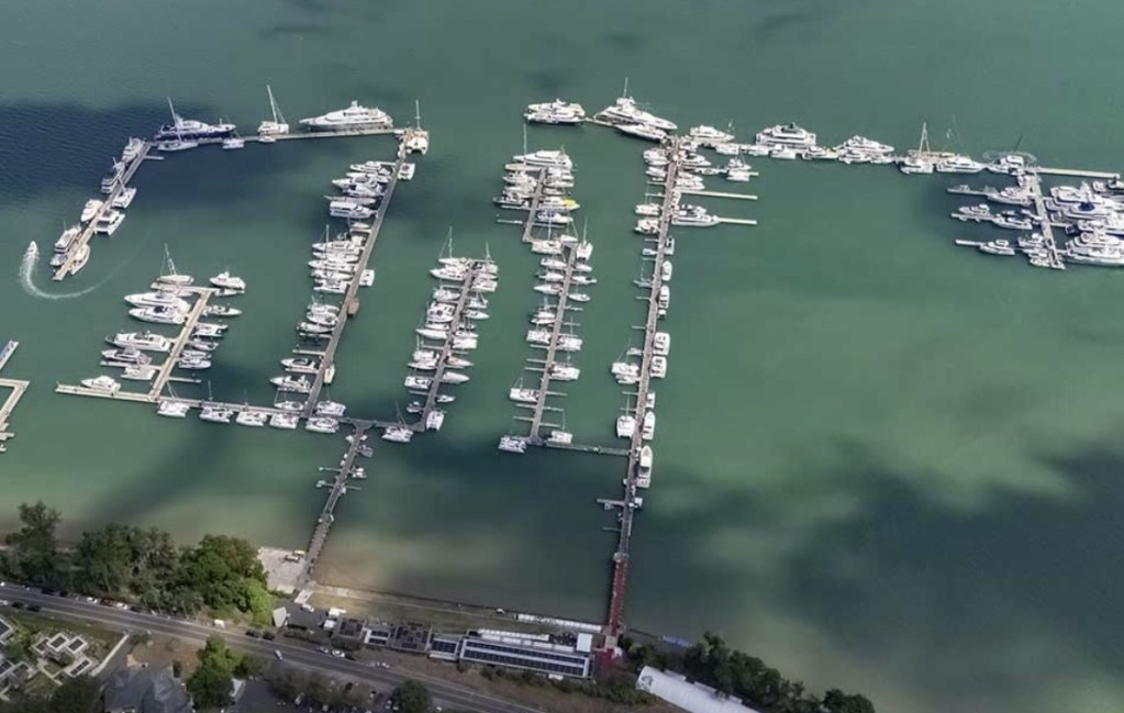 Aerial view of Phuket Yacht Haven Marina.