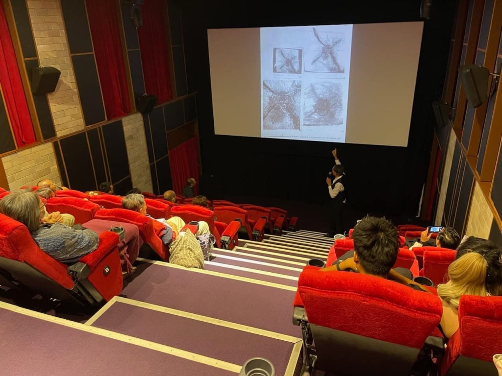 Audience watching film at Cinema Oasis in Bangkok.