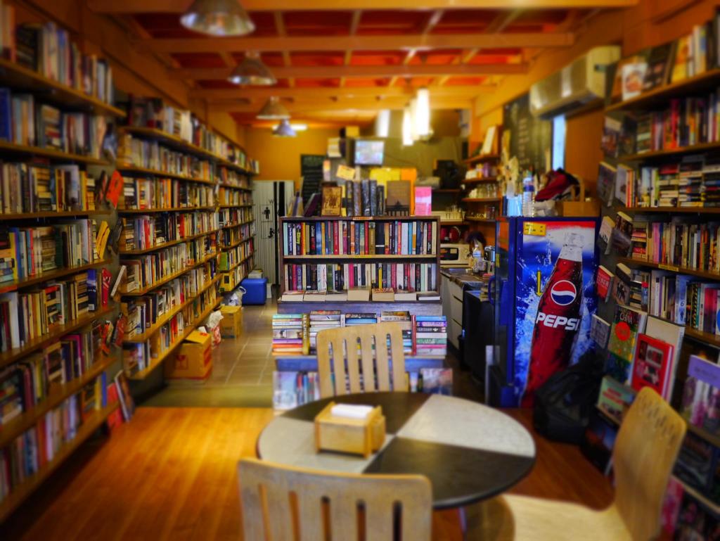 Interior of Dasa Book Cafe in Bangkok.