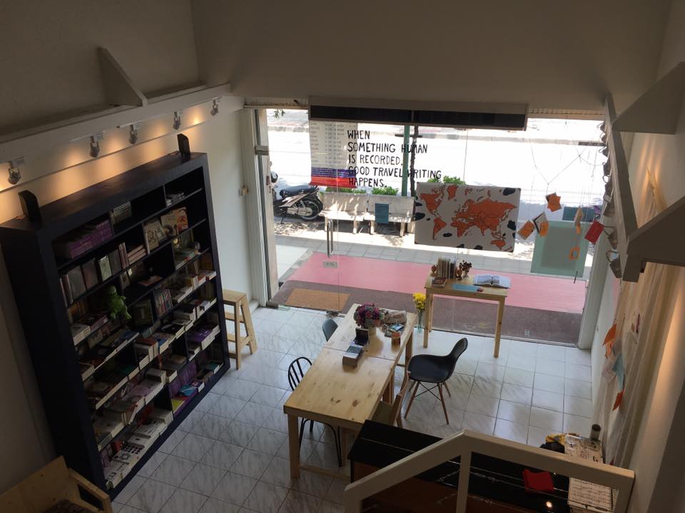 Interior of Fathom Bookspace in Bangkok.