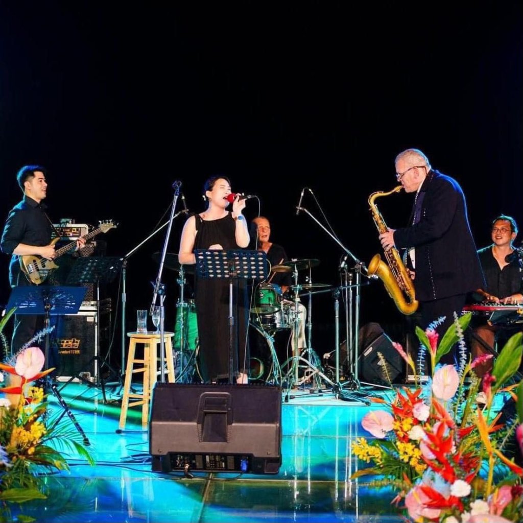 Band playing at Samui Summer Jazz 2026 in Thailand.