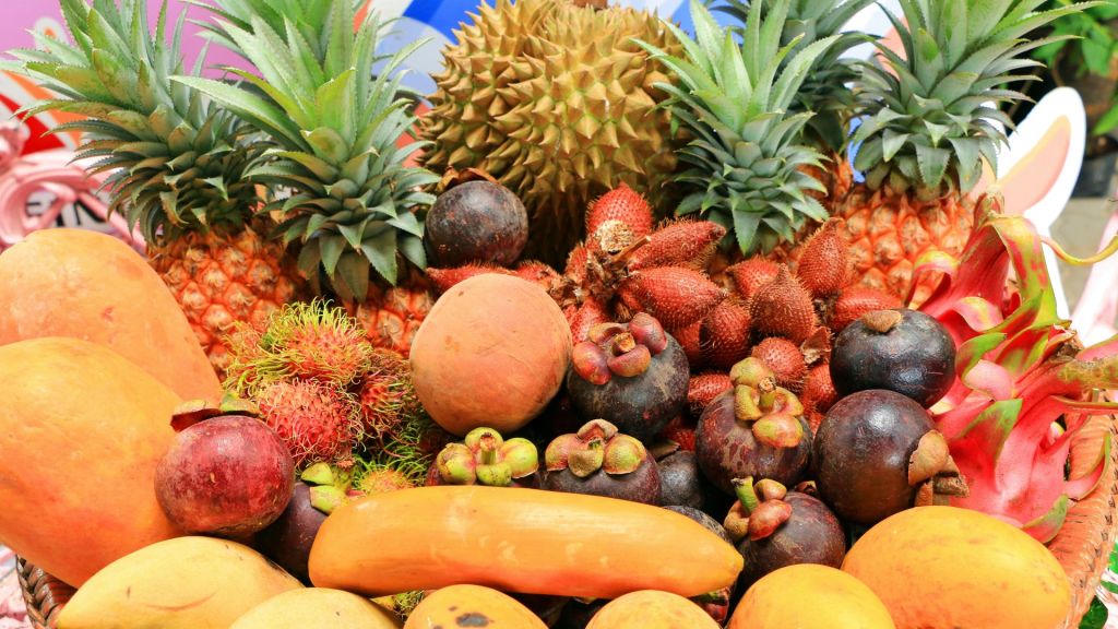 A selection of fresh Thai fruit.