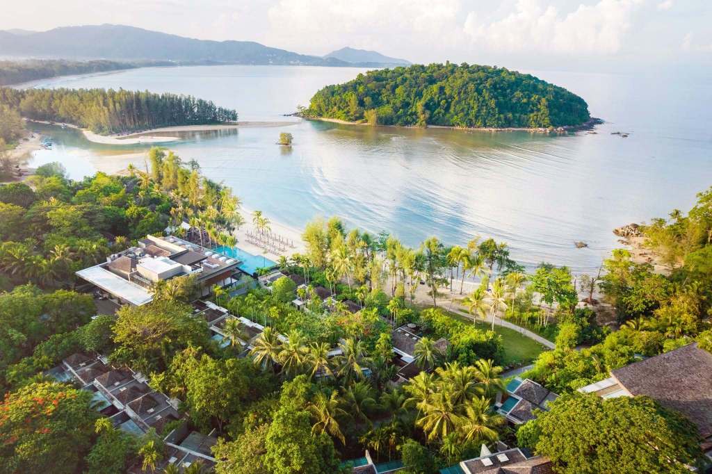 Aerial view of Anantara Layan Phuket Resort.