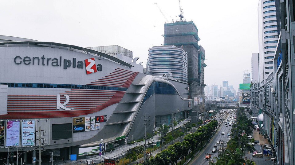 Exterior view of Central Rama 9 in Bangkok.
