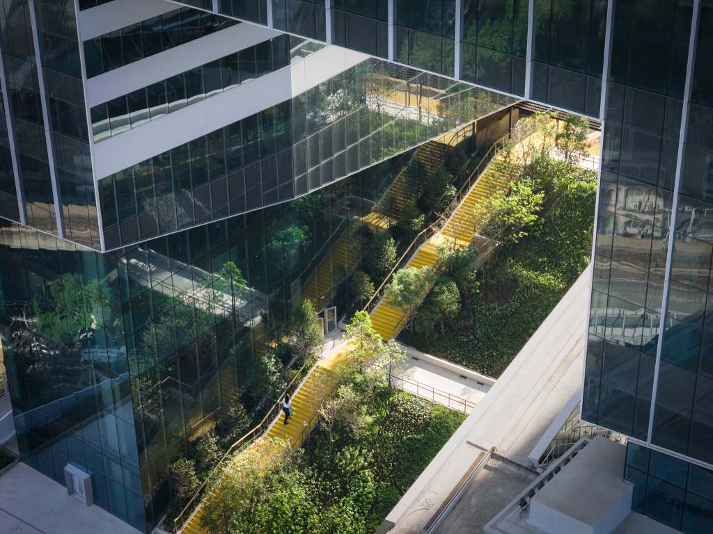 Aerial view of Cloud 11 in Bangkok.