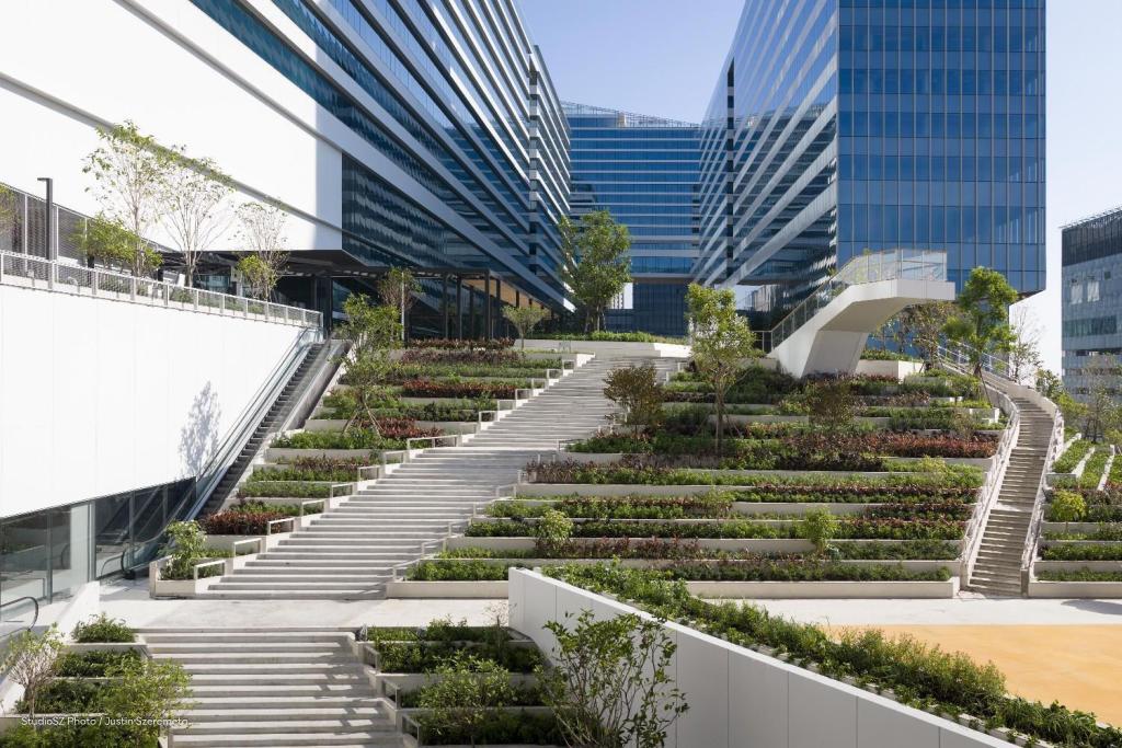 Outdoor steps at Cloud 11 in Bangkok.