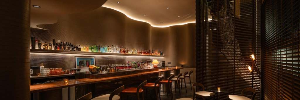 Bar at Dry Wave Cocktail Studio in Bangkok.
