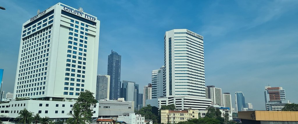 View of Golden Tulip hotel in Huai Khwang, Bangkok.