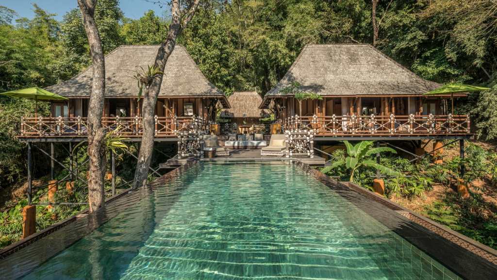 Exterior view of Four Seasons Tented Camp Golden Triangle.