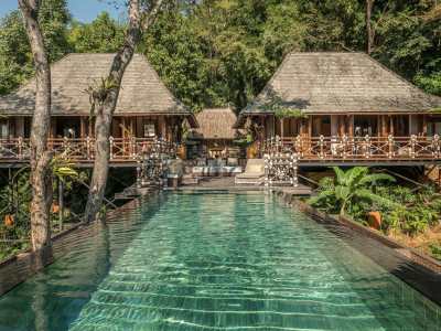 Exterior view of Four Seasons Tented Camp Golden Triangle.