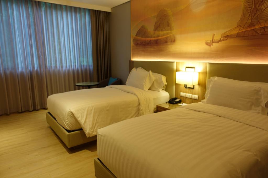 Twin room at Holiday Inn Resort Krabi Ao Nang in Thailand.